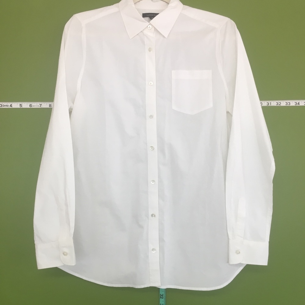 Land’s End Oxford collared shirt - white 10